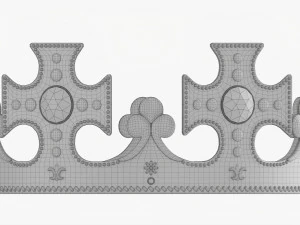 King Crown With Jewels 3D Model