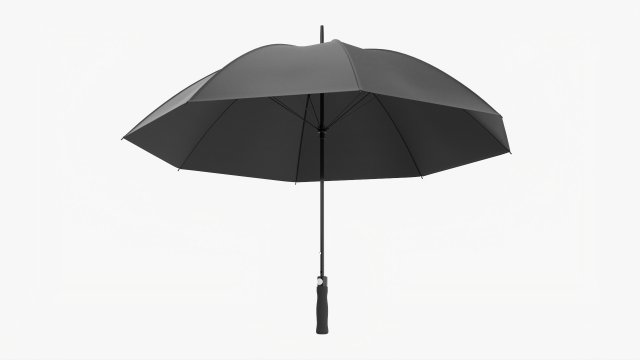 Large Automatic Umbrella Black 3D 모델 .c4d .max .obj .3ds .fbx .stl .blend 