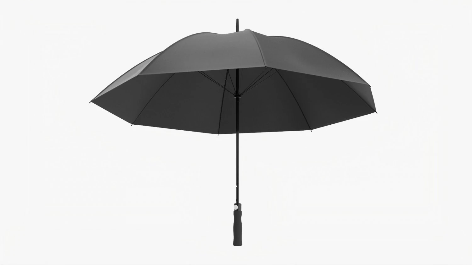 Large Automatic Umbrella Black 3D Model .c4d .max .obj .3ds .fbx .stl .blend 