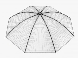 Large Automatic Umbrella Black 3D 모델
