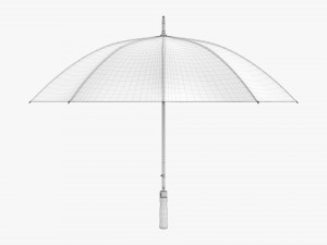 Large Automatic Umbrella Black 3D 모델