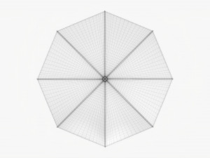Large Automatic Umbrella Black 3D 모델