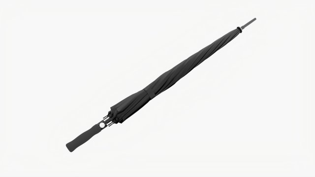 Large Automatic Umbrella Black Closed 3Dモデル .c4d .max .obj .3ds .fbx .stl .blend 