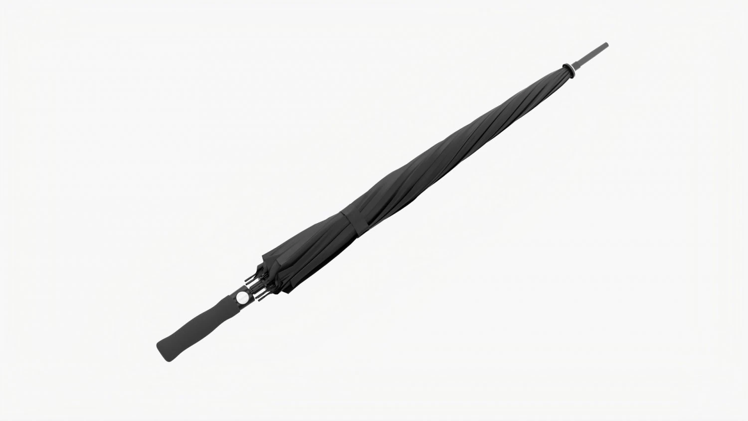 Large Automatic Umbrella Black Closed 3D Model .c4d .max .obj .3ds .fbx .stl .blend 