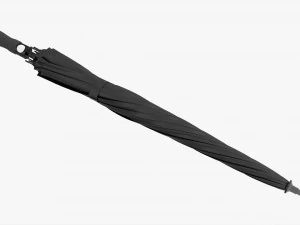 Large Automatic Umbrella Black Closed 3D Model