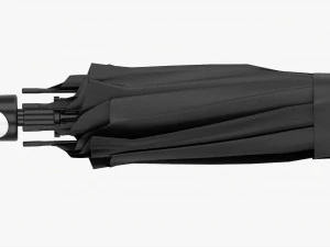 Large Automatic Umbrella Black Closed 3D Model