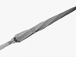 Large Automatic Umbrella Black Closed 3D Model