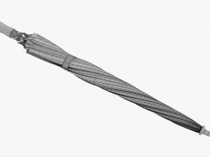 Large Automatic Umbrella Black Closed 3Dモデル