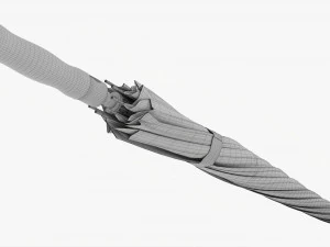 Large Automatic Umbrella Black Closed 3D Model