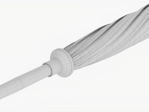 Large Automatic Umbrella Black Closed 3Dモデル
