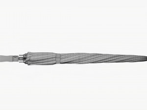 Large Automatic Umbrella Black Closed 3Dモデル