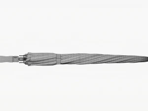 Large Automatic Umbrella Black Closed 3D Model