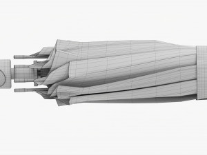 Large Automatic Umbrella Black Closed 3Dモデル