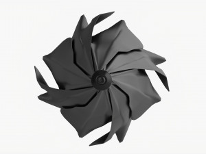 Large Automatic Umbrella Black Folded Model 3D