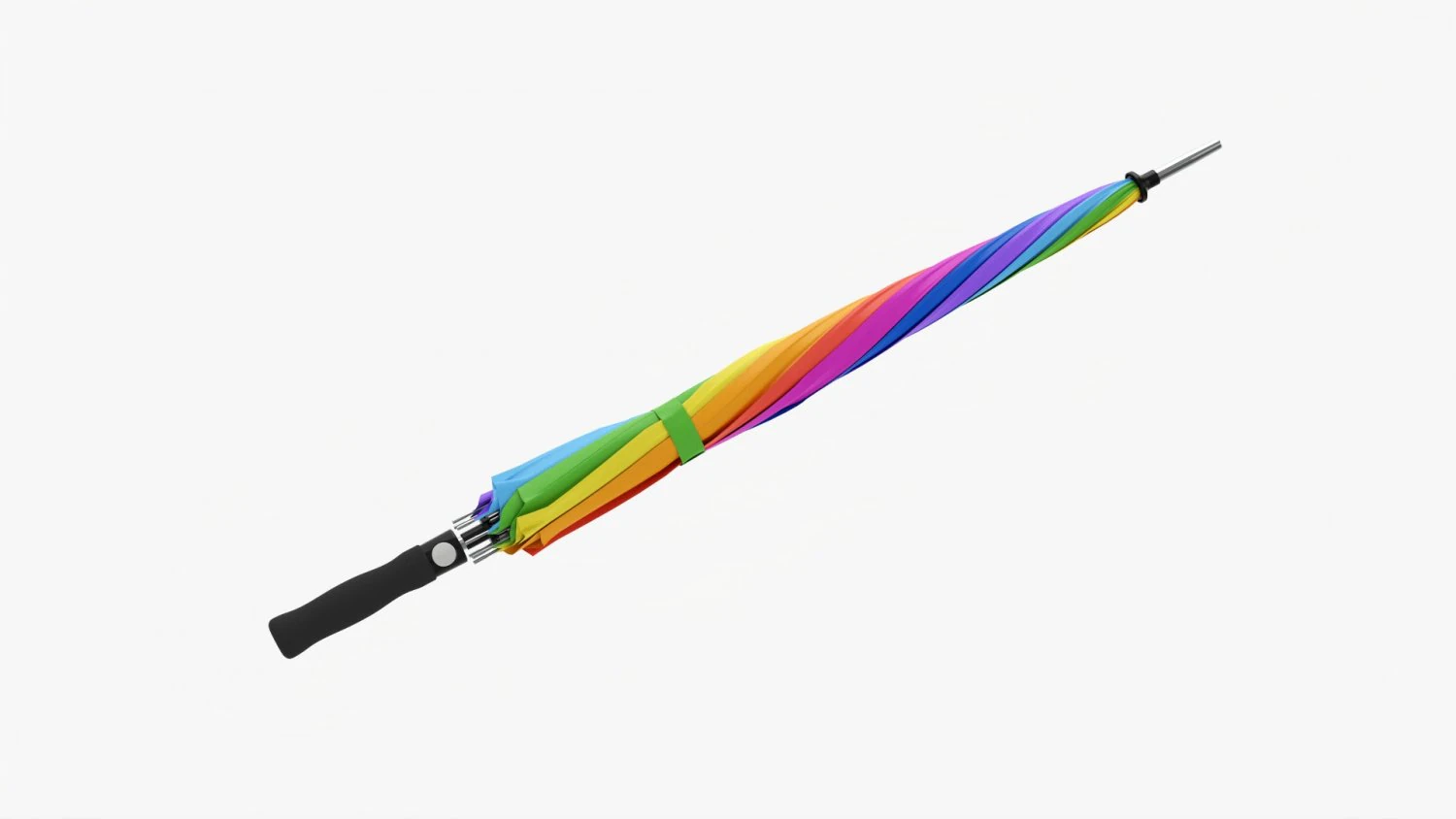Large Automatic Umbrella Closed Colorful 3D Model .c4d .max .obj .3ds .fbx .stl .blend 