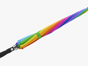 Large Automatic Umbrella Closed Colorful Modelo 3D