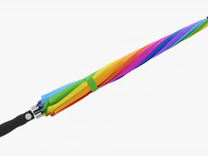 Large Automatic Umbrella Closed Colorful 3D Model