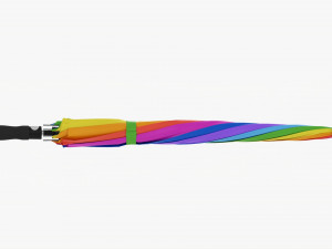 Large Automatic Umbrella Closed Colorful Modelo 3D