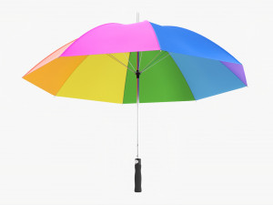 Large Automatic Umbrella Colorful 3D Model