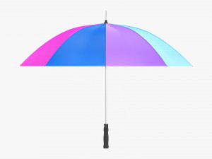Large Automatic Umbrella Colorful 3D Model