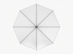 Large Automatic Umbrella Colorful 3D Model