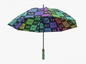 Large Automatic Umbrella Colorful 3D Model