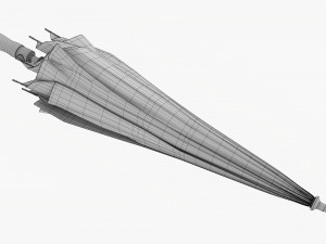 Large Automatic Umbrella Folded Colorful 3D Model