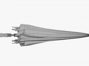 Large Automatic Umbrella Folded Colorful 3D Model