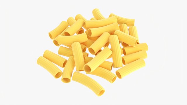 Maccheroni Pasta 3D Model .c4d .max .obj .3ds .fbx .stl .blend 