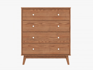Mid-Century Modern Drawer Chest 3Dモデル
