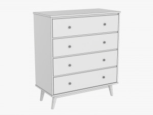 Mid-Century Modern Drawer Chest 3Dモデル
