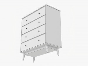 Mid-Century Modern Drawer Chest 3Dモデル