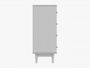 Mid-Century Modern Drawer Chest 3D Model
