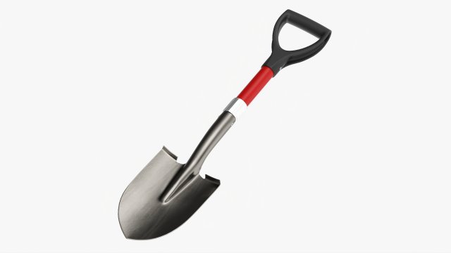 Mini Camping Shovel 3D Модель .c4d .max .obj .3ds .fbx .stl .blend 