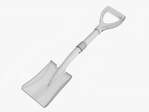 Mini Square Head Shovel 3D Model