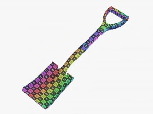 Mini Square Head Shovel 3D Model