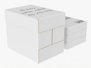Office Paper A4 5 Reams Box Modello 3D