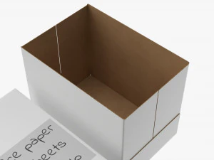 Office Paper A4 5 Reams Box 3D Model