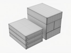 Office Paper A4 5 Reams Box Modello 3D