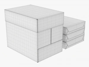 Office Paper A4 5 Reams Box 3D Model