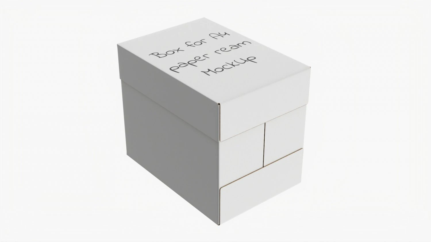 Office Paper A4 5 Reams Box 02 3D Model .c4d .max .obj .3ds .fbx .stl .blend 