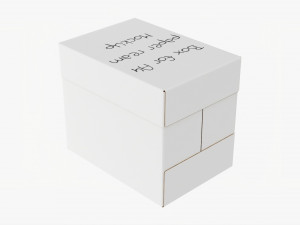 Office Paper A4 5 Reams Box 02 Model 3D