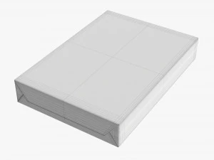 Office Paper A4 500 Sheets Ream 3D Model