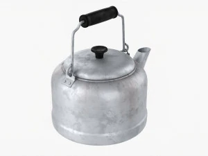 Chaleira de metal velha Modelo 3D