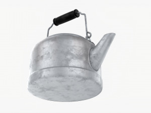 Old Metal Kettle 3D Model