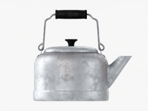 Old Metal Kettle 3D Model