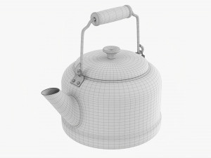 Old Metal Kettle 3D Model
