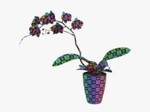 Orchid Flower In Pot 3D Модель