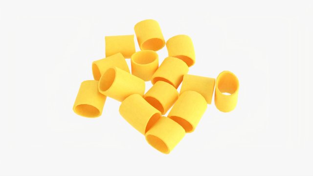 Paccheri Pasta Modello 3D .c4d .max .obj .3ds .fbx .stl .blend 