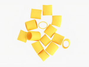 Paccheri Pasta Modello 3D